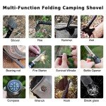 Sunkoon Camping Folding Shovel and Axe Combo