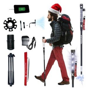 Tactical Walking Stick with Stun Gun & Lights