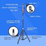 Tactical Walking Stick with Stun Gun & Lights
