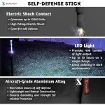 Tactical Walking Stick with Stun Gun & Lights