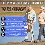 Tactical Walking Stick with Stun Gun & Lights