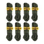 Ultralight 8-Pack Tent Guy Lines with Adjusters