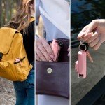 Laser Sight Pepper Spray with Keychain, 16 Ft Range