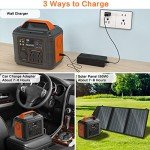 Portable Power Station 300W Solar Generator with Flashlight