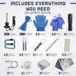 Blue 215 PCS Emergency Survival Kit with Backpack