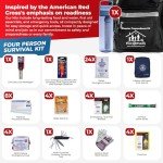 4-Person Emergency Survival Kit with LifeStraw Filter