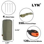 Green Emergency Survival Blanket and Tube Tent Set