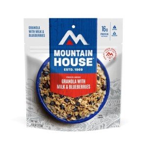 Mountain House Granola with Milk & Blueberries