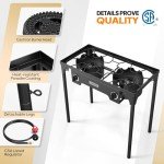 ROVSUN Dual Burner High-Pressure Propane Stove