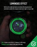 Survival Compass with Lanyard and Pouch - Waterproof