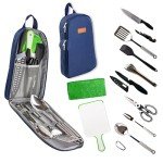 Portable 9-Piece Stainless Steel Camp Kitchen Set