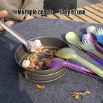 Titanium Long Handle Spork and Spoon Set