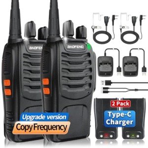 Baofeng Long-Range Walkie Talkies with Earpiece