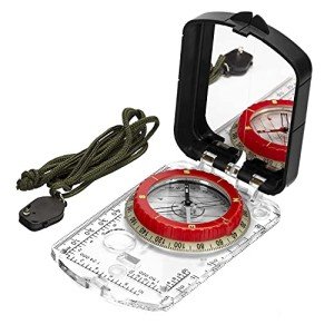 Orienteering Compass with Sighting Mirror & LED Light