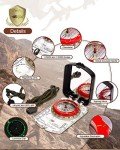 Orienteering Compass with Sighting Mirror & LED Light