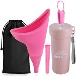 Portable Female Urinal Device for Travel, Pink
