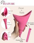 Portable Female Urinal Device for Travel, Pink
