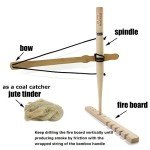 Bow Drill Fire Starter Kit for Emergency Preparedness