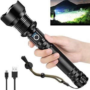Super Bright Rechargeable Flashlight with Zoom & 5 Modes