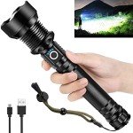 Super Bright Rechargeable Flashlight with Zoom & 5 Modes