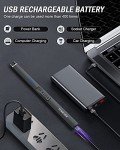 Rechargeable Windproof Electric Candle Lighter - Black
