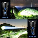 Super Bright Rechargeable Flashlight with Zoom & 5 Modes