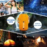 Rechargeable Windproof Arc Lighter with Emergency Whistle