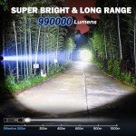 High Lumens Rechargeable Flashlight 2-Pack
