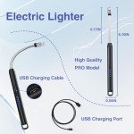 Rechargeable Windproof Electric Lighter with Flexible Neck