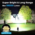 Alicegirl Rechargeable Bright LED Flashlight 2-Pack