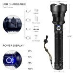 Super Bright Rechargeable Flashlight with Zoom & 5 Modes