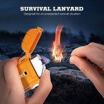 Rechargeable Windproof Arc Lighter with Emergency Whistle
