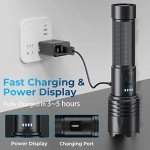 Alicegirl Rechargeable Bright LED Flashlight 2-Pack