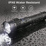 Alicegirl Rechargeable Bright LED Flashlight 2-Pack