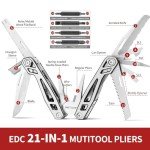 21-in-1 Survival Multitool with Needle Nose Pliers
