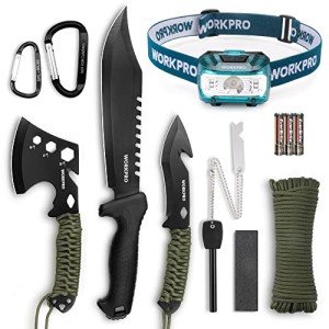 Outdoor Survival Kit: Hatchet, Machete, and Gear