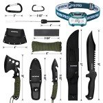 Outdoor Survival Kit: Hatchet, Machete, and Gear