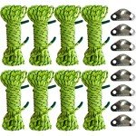 Reflective Tent Rope with Tensioners - 8-Pack