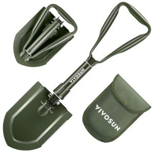 VIVOSUN 22'' Portable Survival Shovel for Emergencies