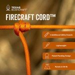Texas Bushcraft Firecraft Utility Paracord Rope 25ft