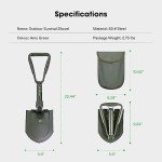 VIVOSUN 22'' Portable Survival Shovel for Emergencies