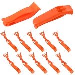 10-Pack Emergency Safety Whistles with Lanyard