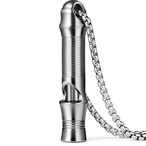 Titanium Emergency Whistle Necklace for Survival