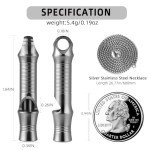 Titanium Emergency Whistle Necklace for Survival