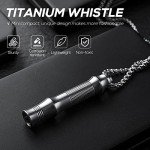 Titanium Emergency Whistle Necklace for Survival