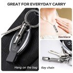 Titanium Emergency Whistle Necklace for Survival