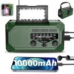 10000mAh Hand Crank Emergency Radio & Flashlight