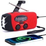 Portable Solar Weather Radio with Flashlight & Charger