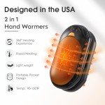 Rechargeable Hand Warmers 2 Pack - 6000mAh