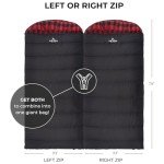 Teton Sports Celsius Flannel Sleeping Bag, Black